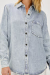 Atticus Shirt Bleached Indigo - JoeyRae