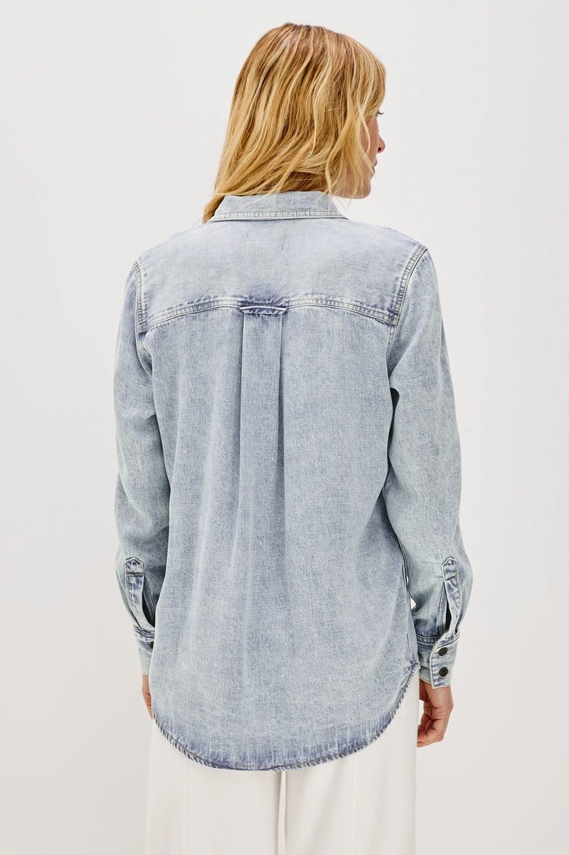 Atticus Shirt Bleached Indigo - JoeyRae