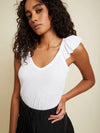 Aven Ruffled Cami White - JoeyRae