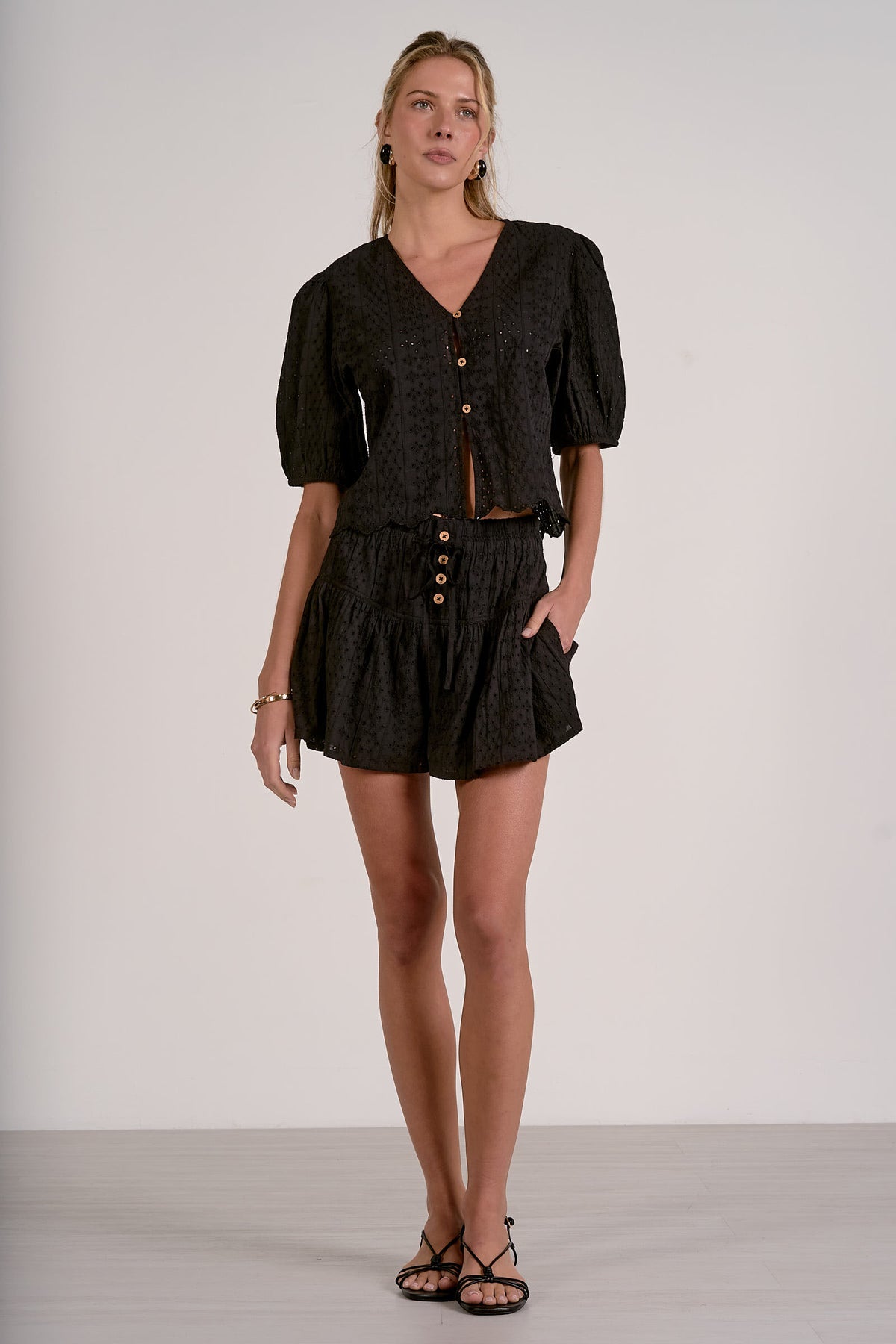 Button Front Shorts - JoeyRae