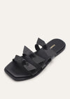 Recife Bow Leather Slide Black - JoeyRae