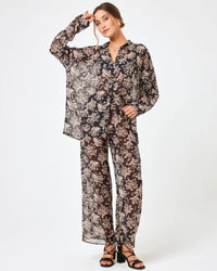 Printed Catalina Pant Mystic Magnolia - JoeyRae