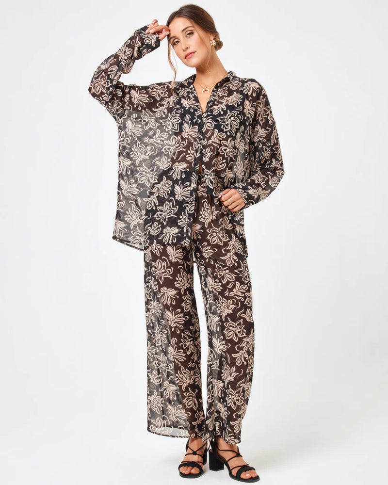Printed Catalina Pant Mystic Magnolia - JoeyRae