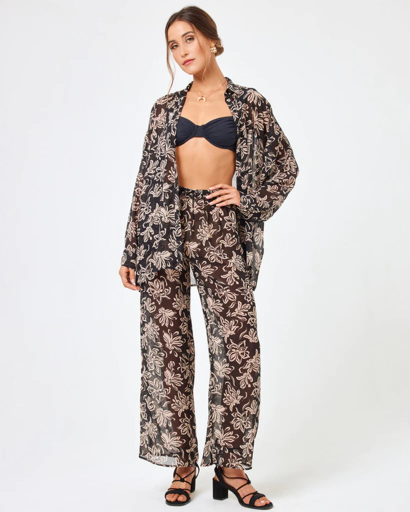 Printed Catalina Pant Mystic Magnolia - JoeyRae