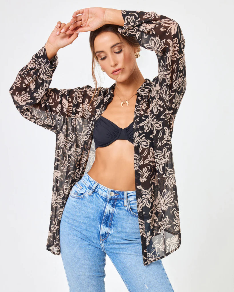 Printed Catalina Top Mystic Magnolia - JoeyRae