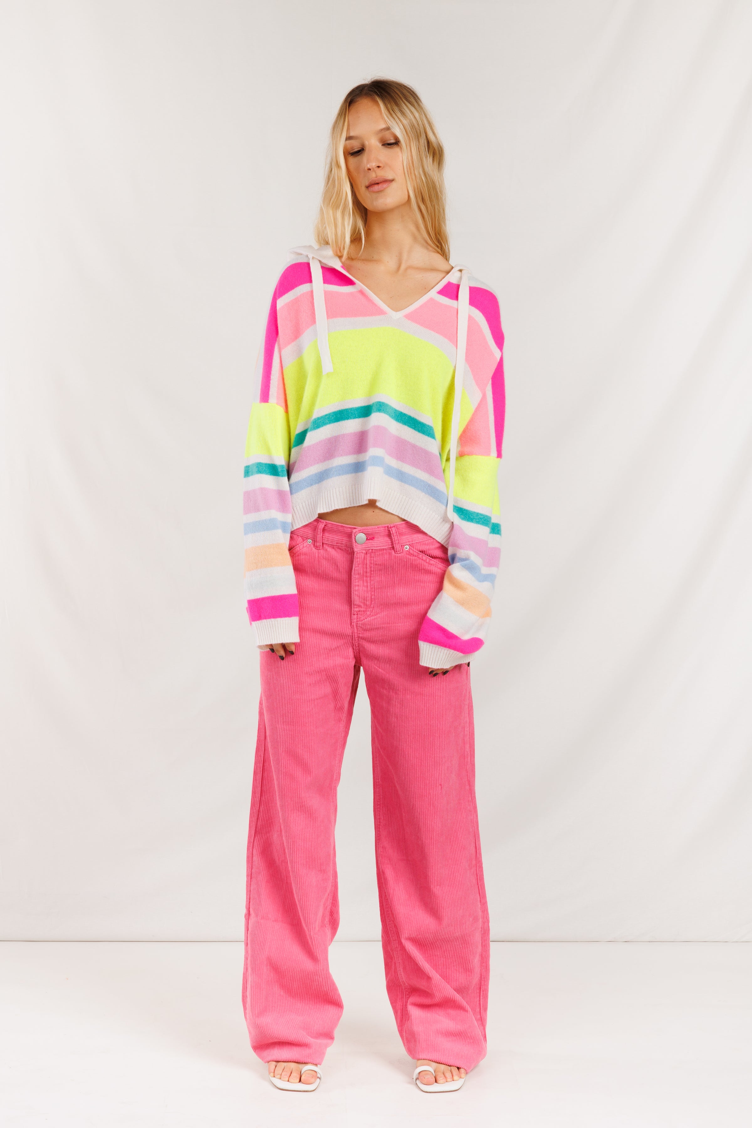 Gaston Stripe V Hoodie - JoeyRae