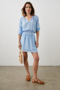 Crystal Mini Dress Lake Stripe - JoeyRae