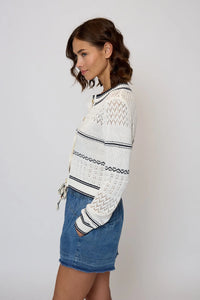 Emanuel Nautical Stripe Cardigan