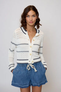 Emanuel Nautical Stripe Cardigan