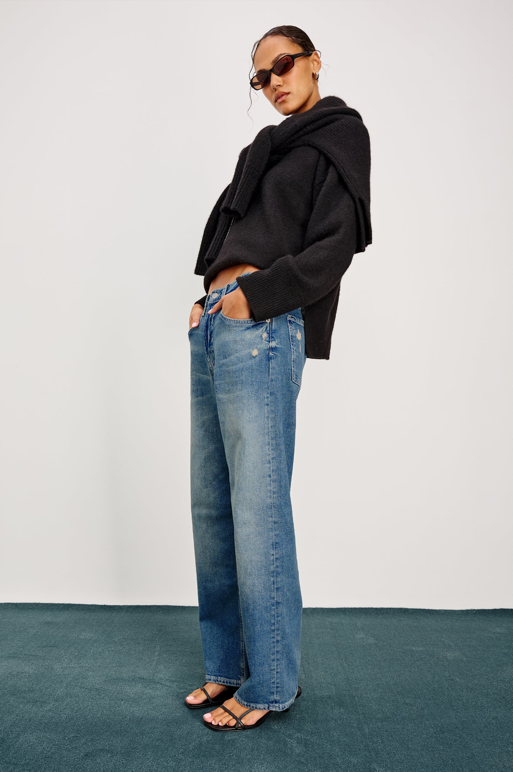 Del Mar Boyfriend Tinted Indigo Destroy