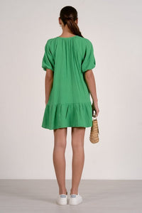 Textured Puff Sleeve Dress - JoeyRae