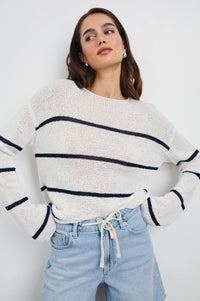 Evangeline Sweater Navy Stripe