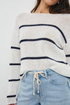 Evangeline Sweater Navy Stripe