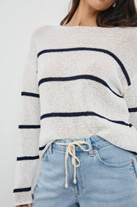 Evangeline Sweater Navy Stripe