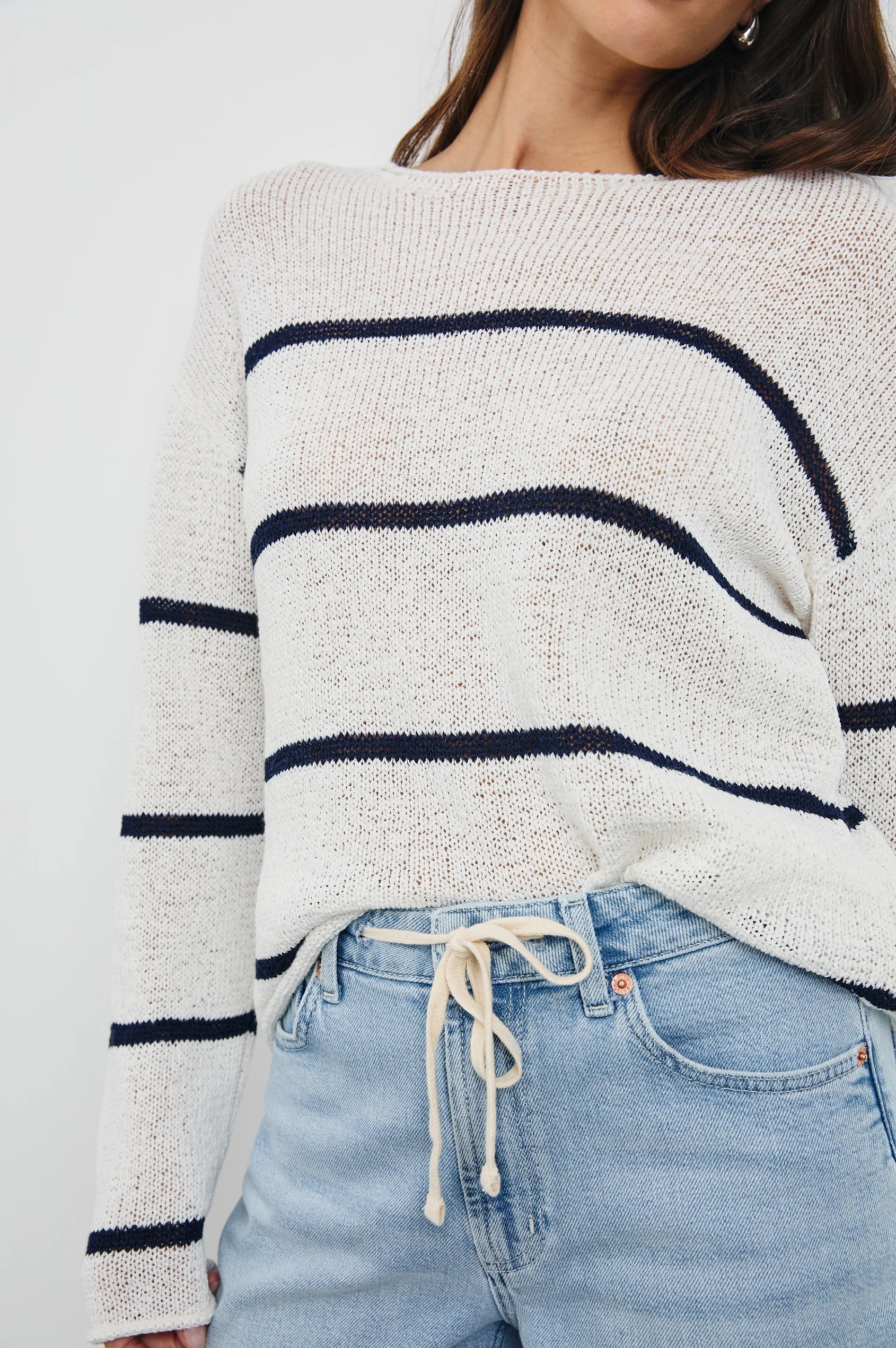 Evangeline Sweater Navy Stripe