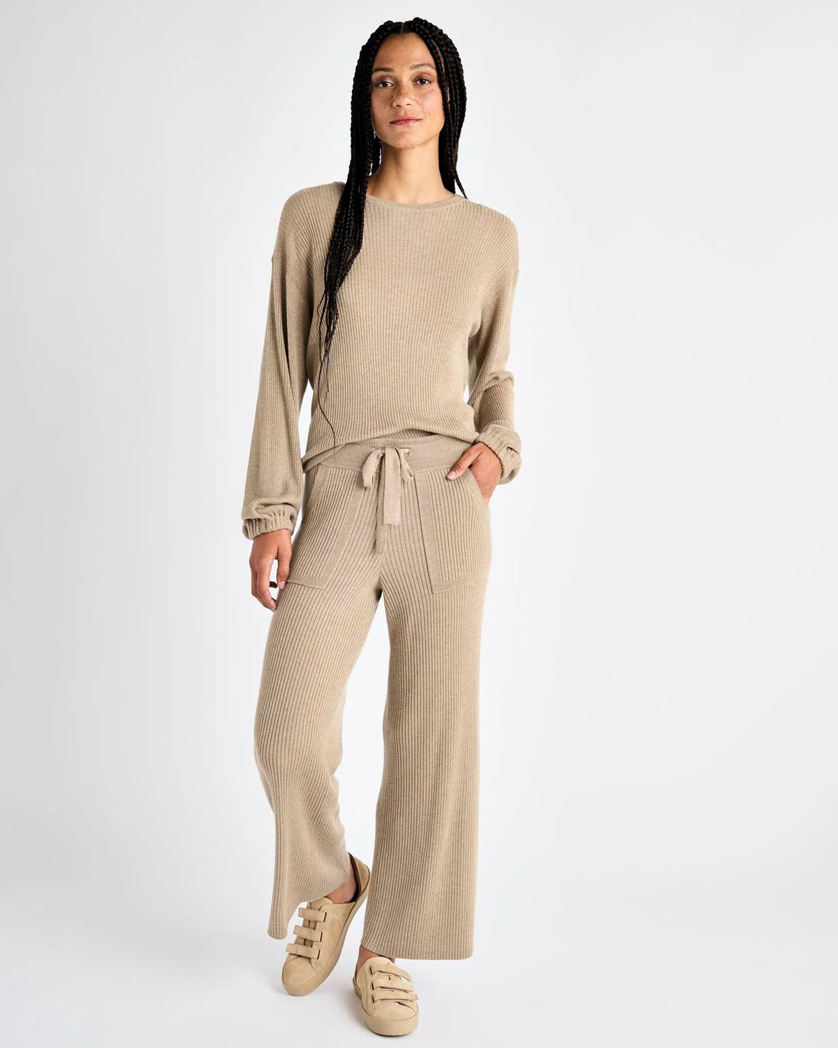 Georgie Cashblend Rib Sweater - JoeyRae