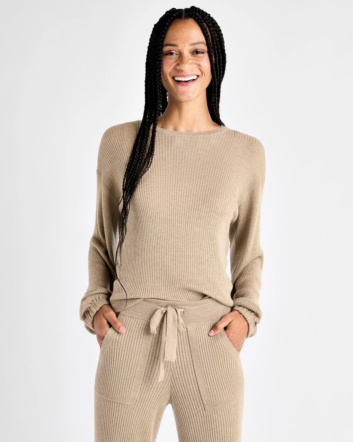 Georgie Cashblend Rib Sweater - JoeyRae