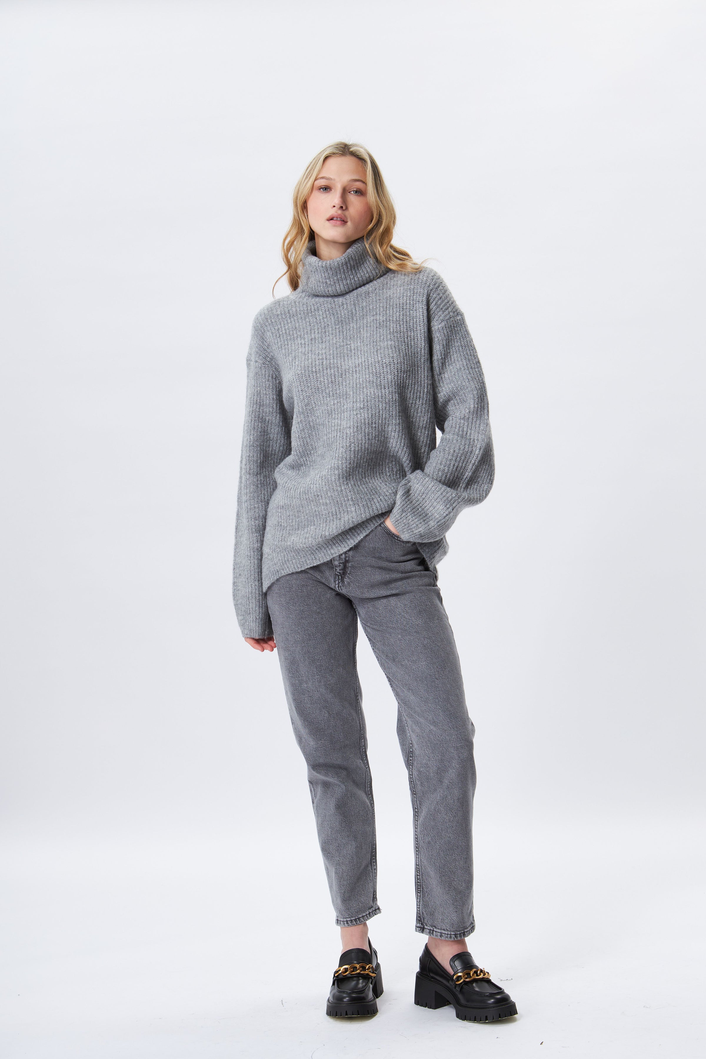Kingston Sweater Light Heather - JoeyRae