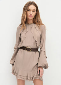 The Suede Jean Belt Chocolate Antique