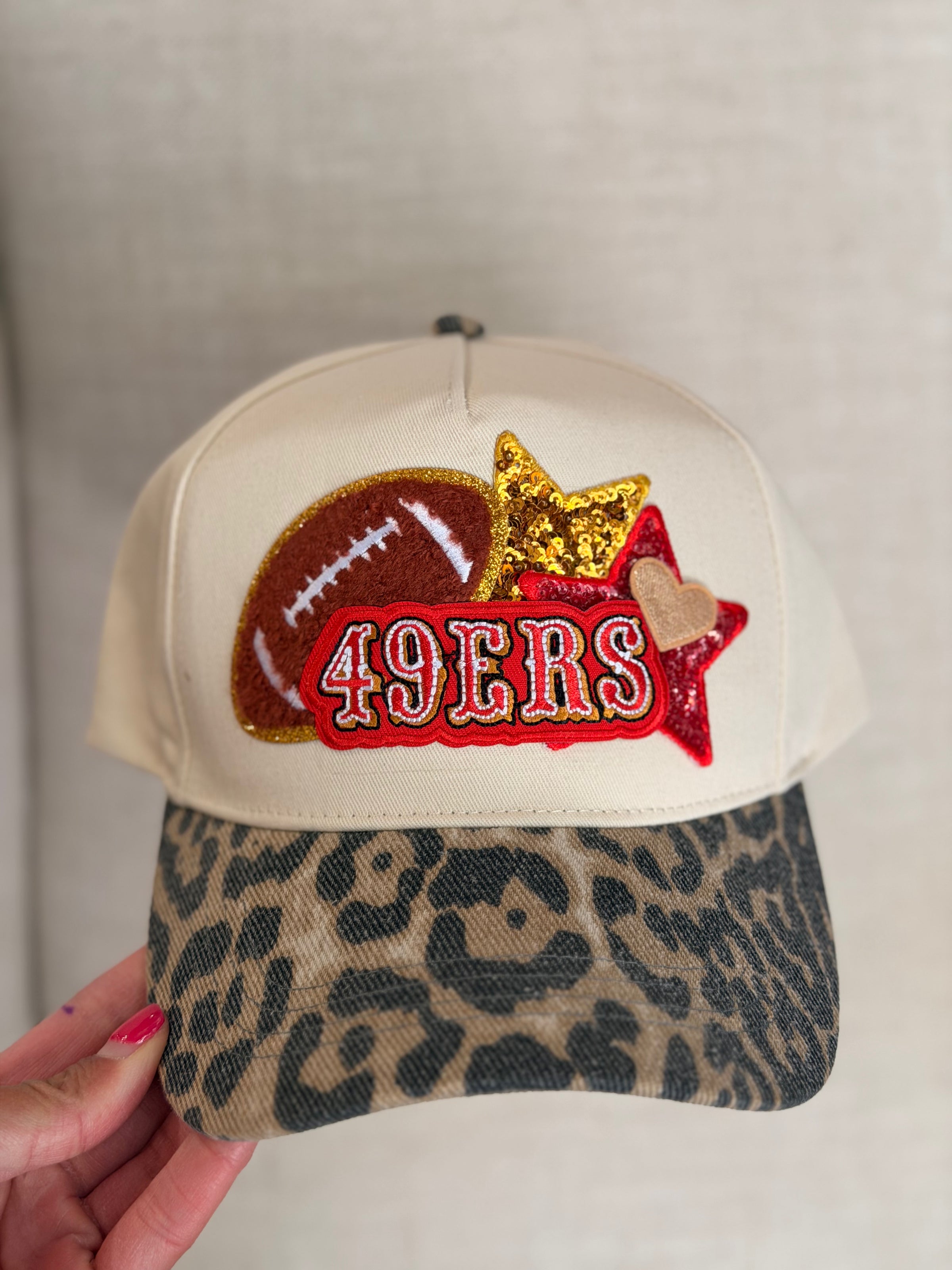 Washed Cheetah 49ers Trucker Hat