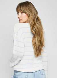 Tucker Pullover Sweater Bluebell Stripe - JoeyRae