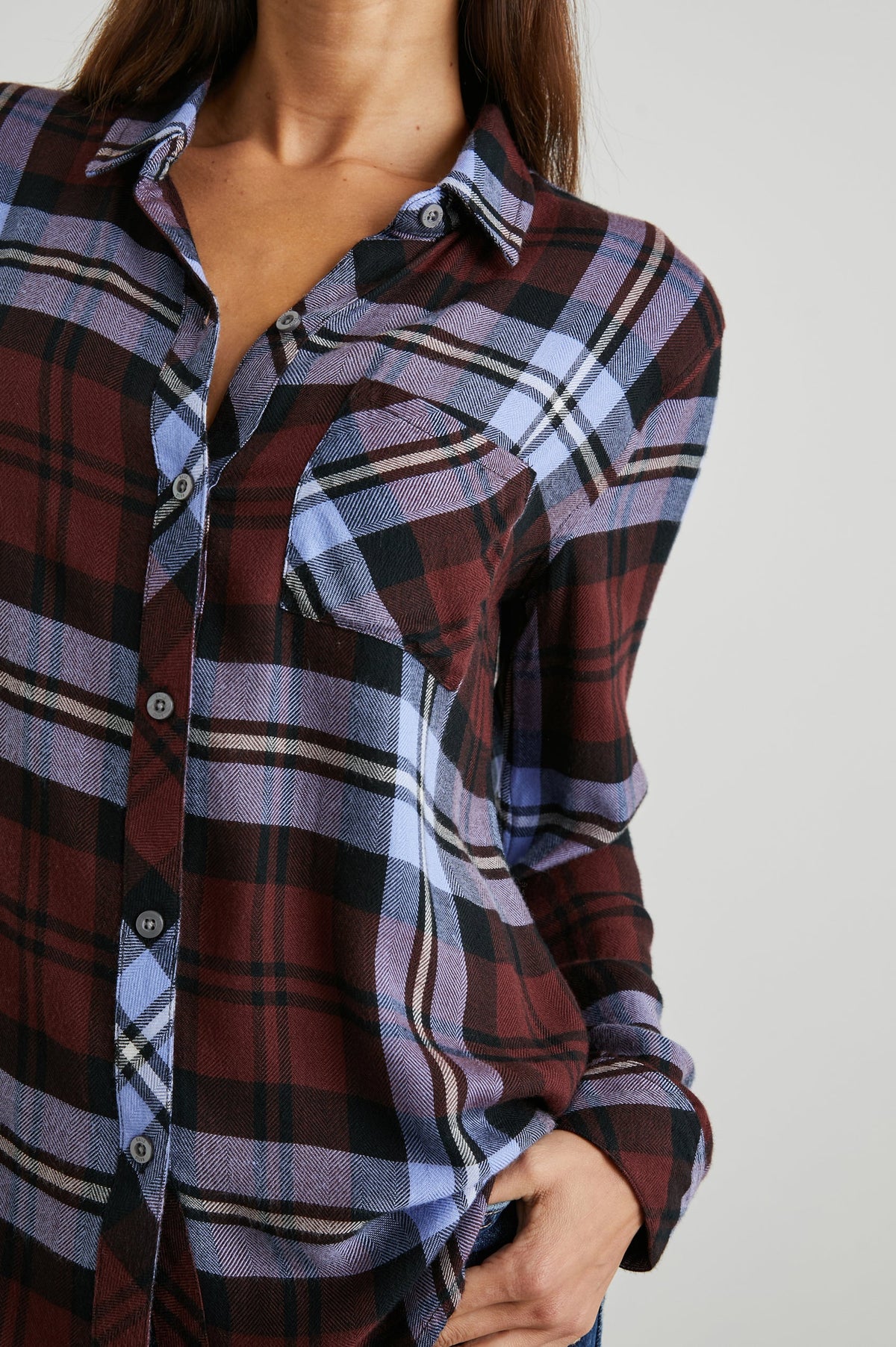 Hunter Shirt Mulberry Plaid - JoeyRae