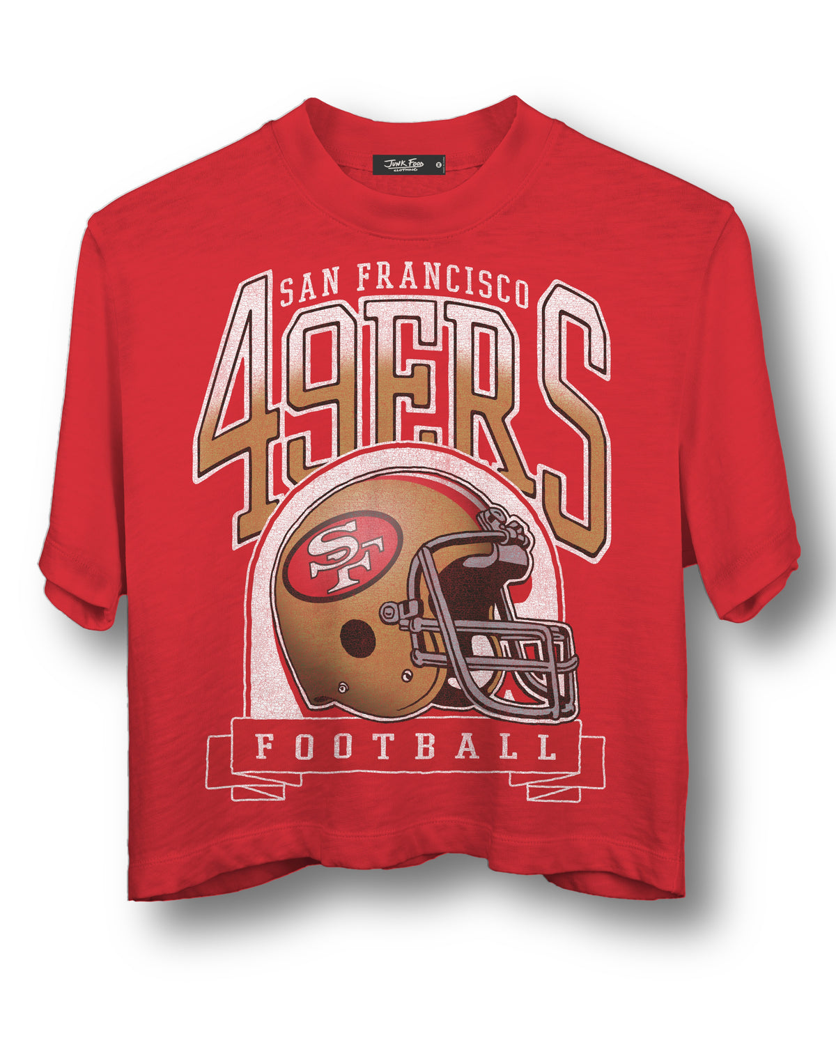 49ers Helmet Crop Tee - JoeyRae