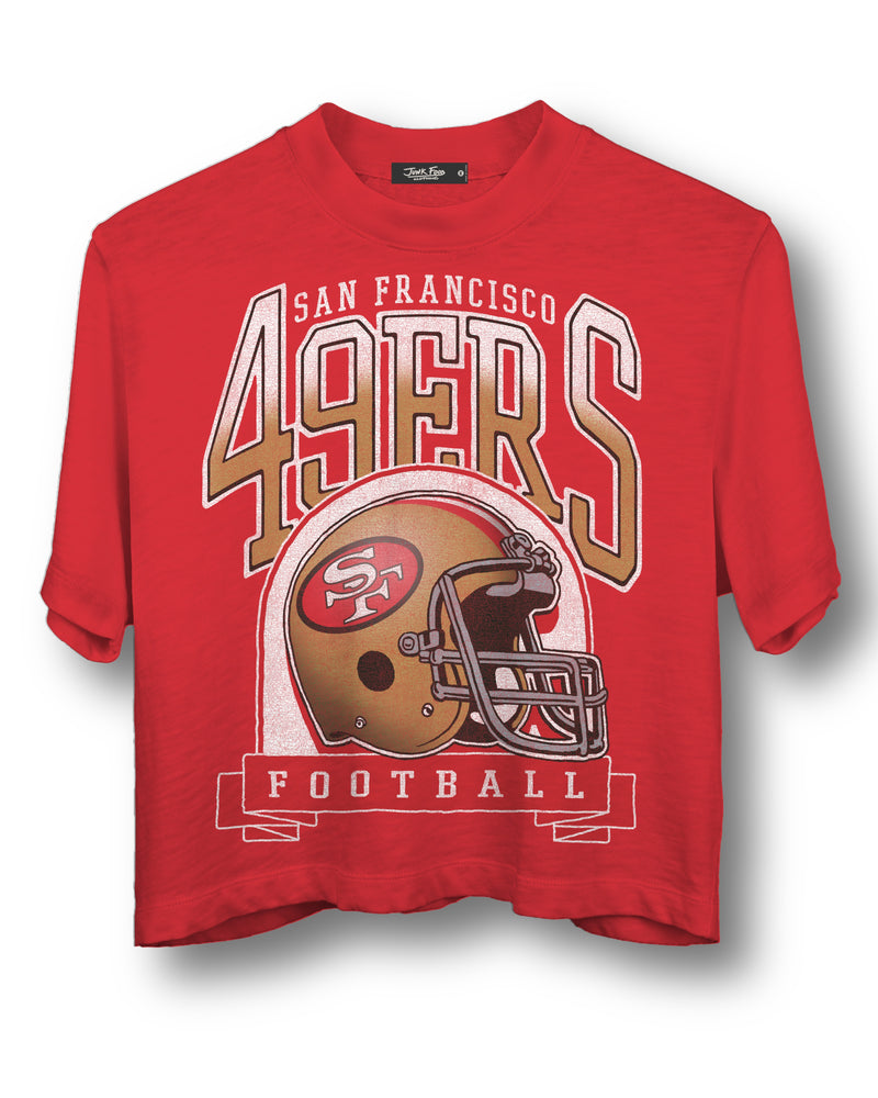 49ers Helmet Crop Tee - JoeyRae