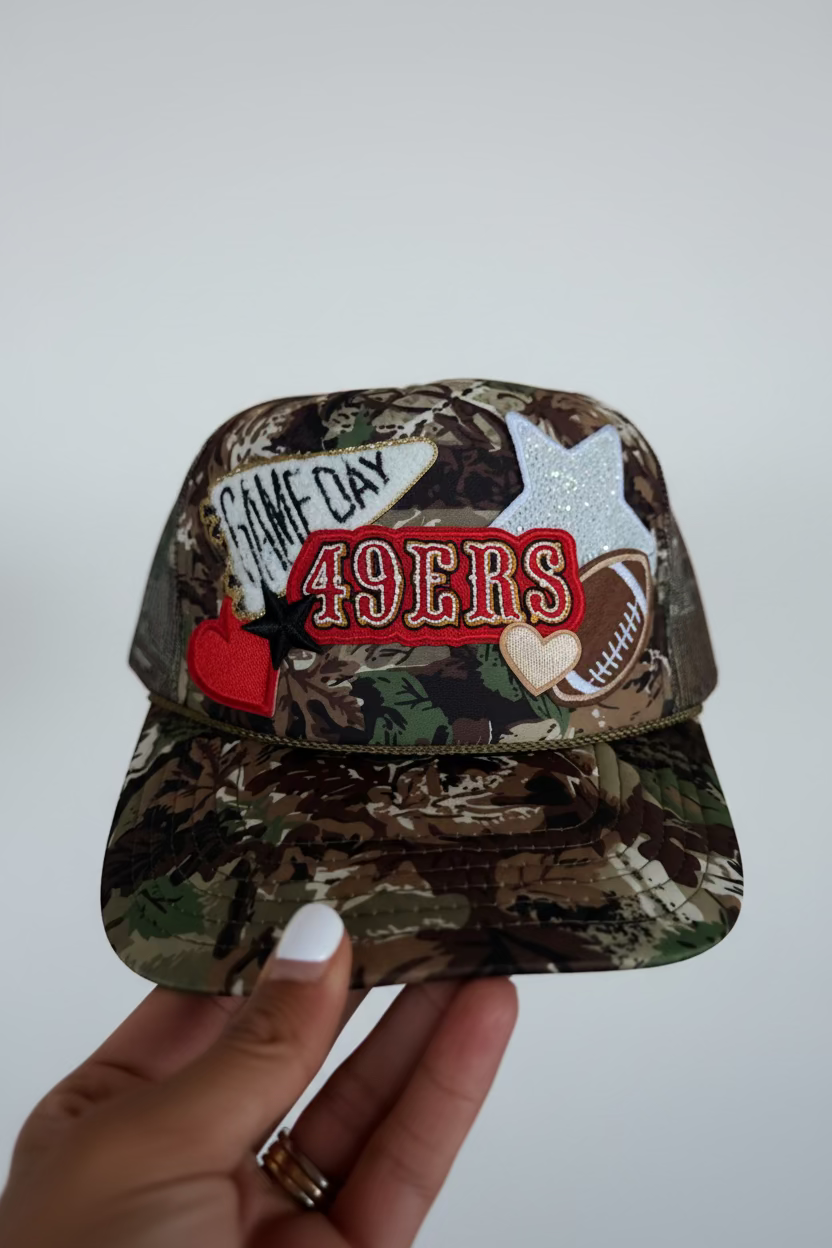 Retro Camo 49ers Trucker