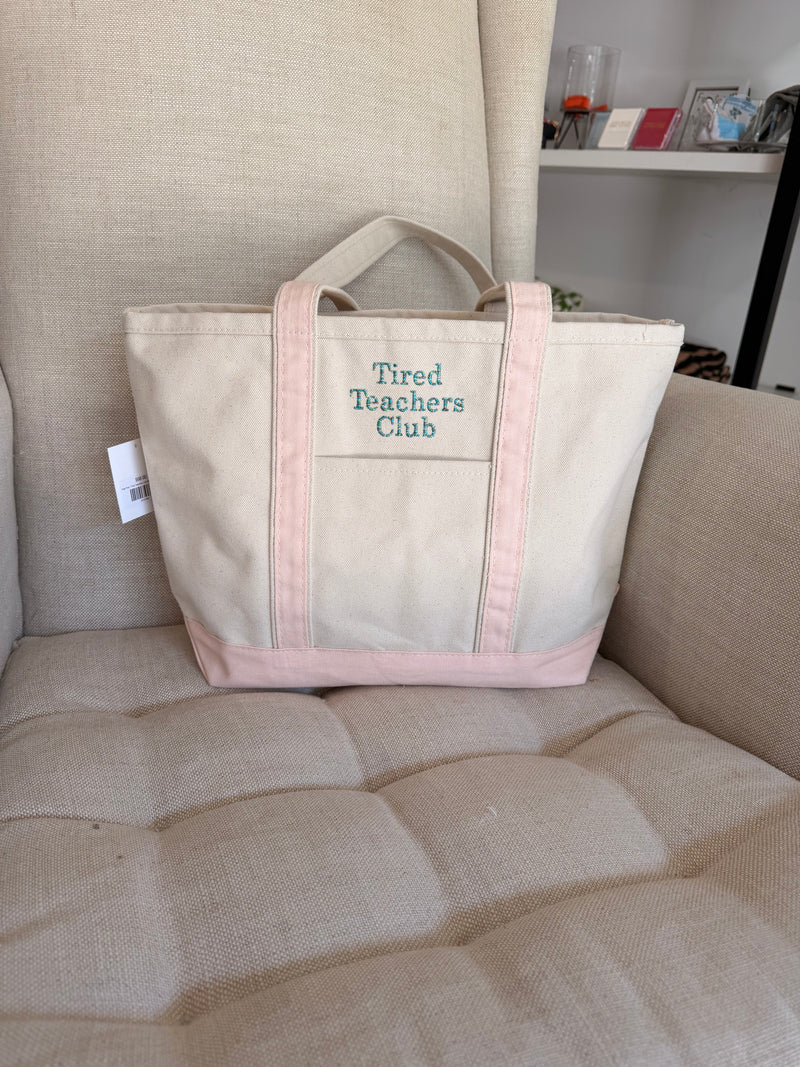 Tired Teachers Club Medium Boat Tote - JoeyRae