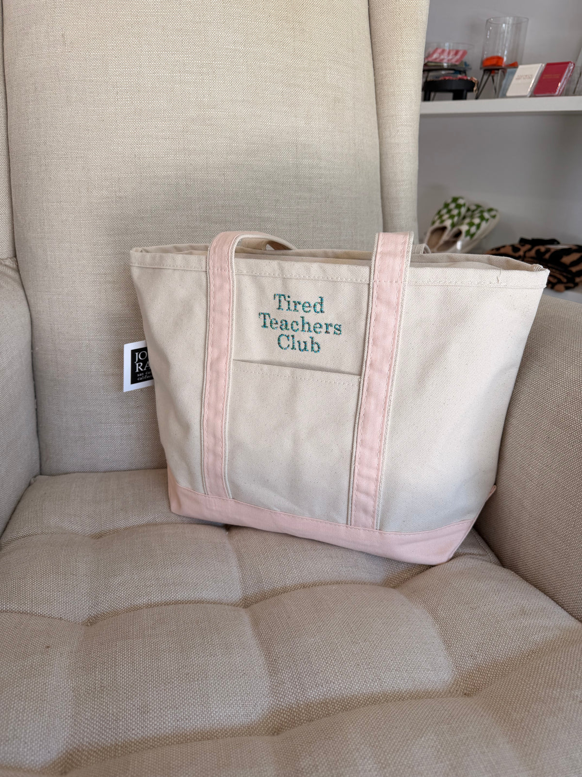 Tired Teachers Club Medium Boat Tote - JoeyRae