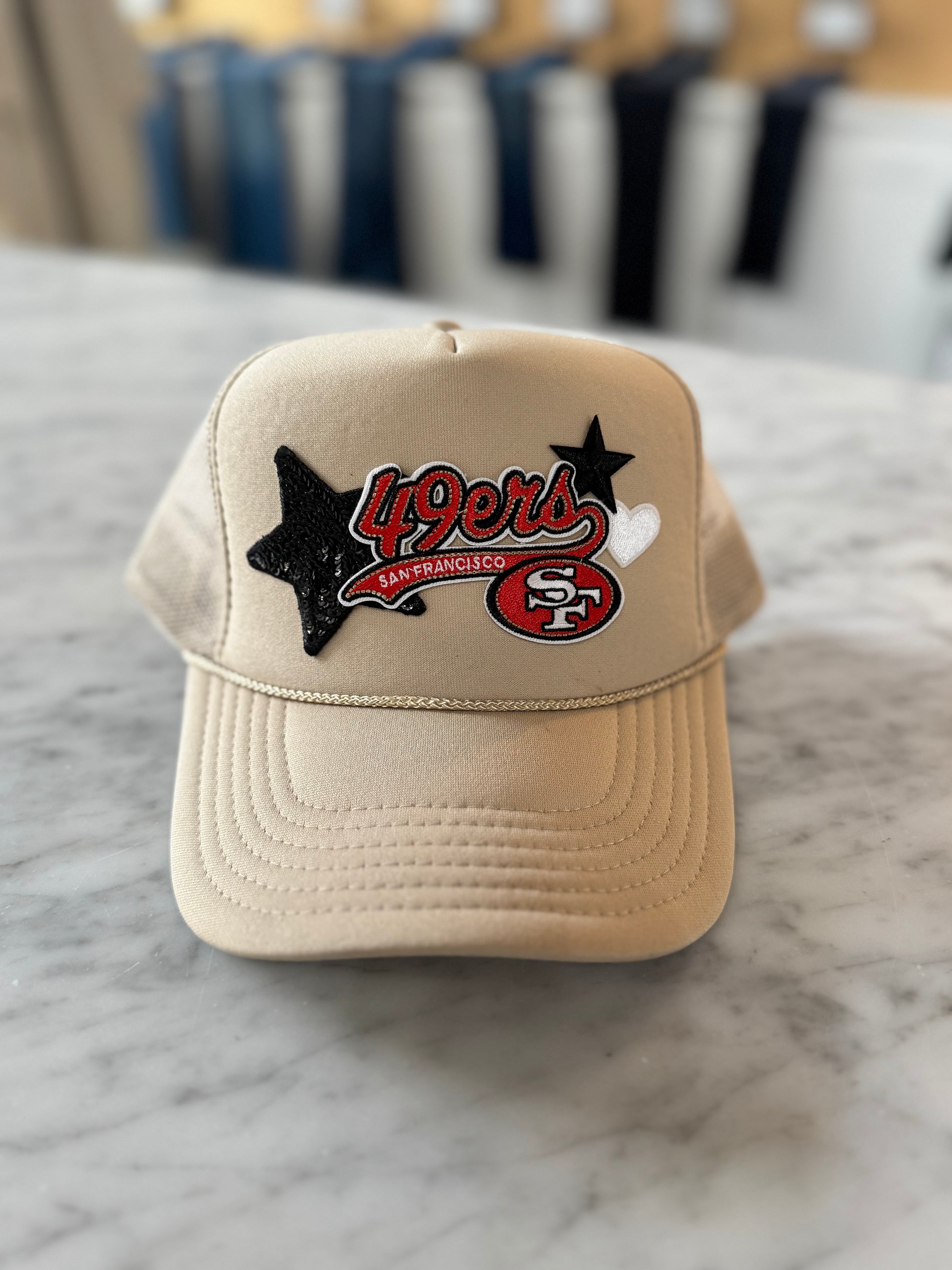 49ers Tan Patch Trucker
