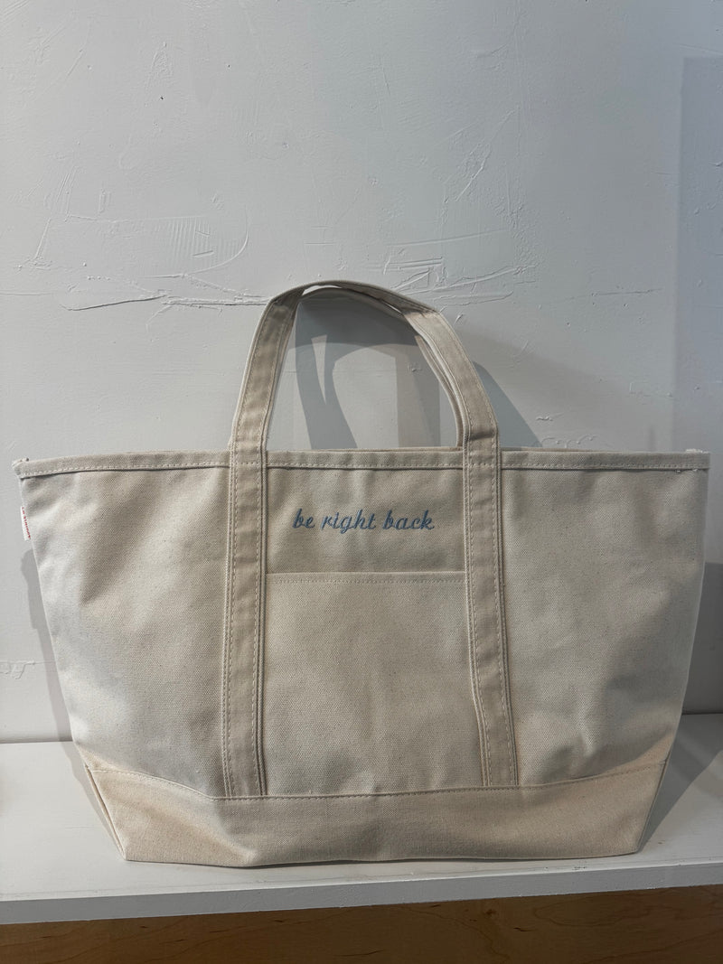 Be Right Back Large Boat Tote - JoeyRae