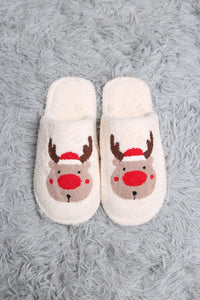 Reindeer Embroidered Luxe Soft Slippers