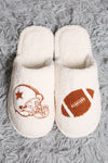 Football Embroidered Luxe Soft Slippers