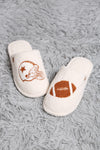 Football Embroidered Luxe Soft Slippers