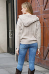 Ribbed Luxe Hooded Zipper Sweater