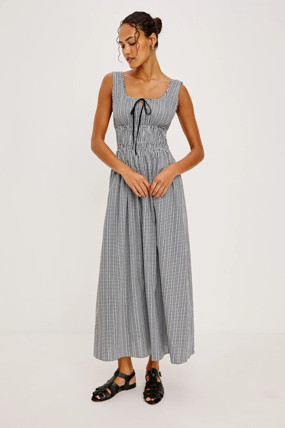 Jordie Dress Black Gingham - JoeyRae