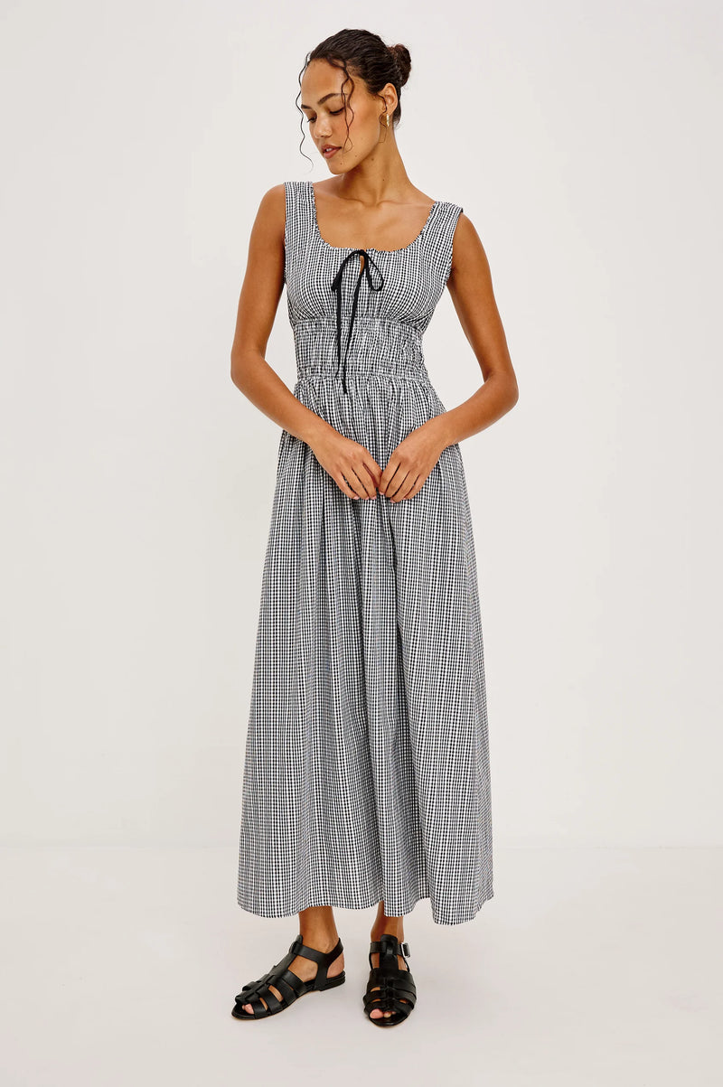 Jordie Dress Black Gingham - JoeyRae