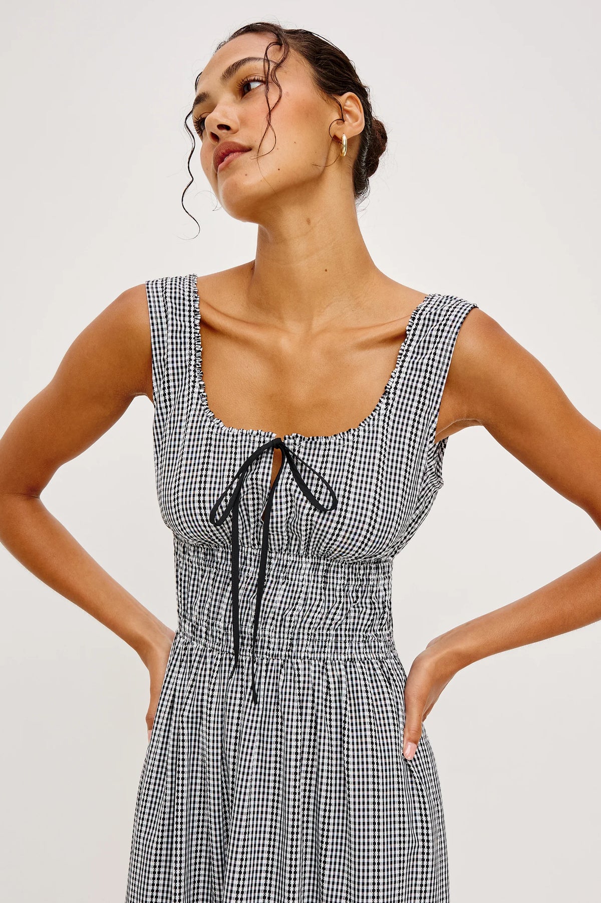 Jordie Dress Black Gingham - JoeyRae