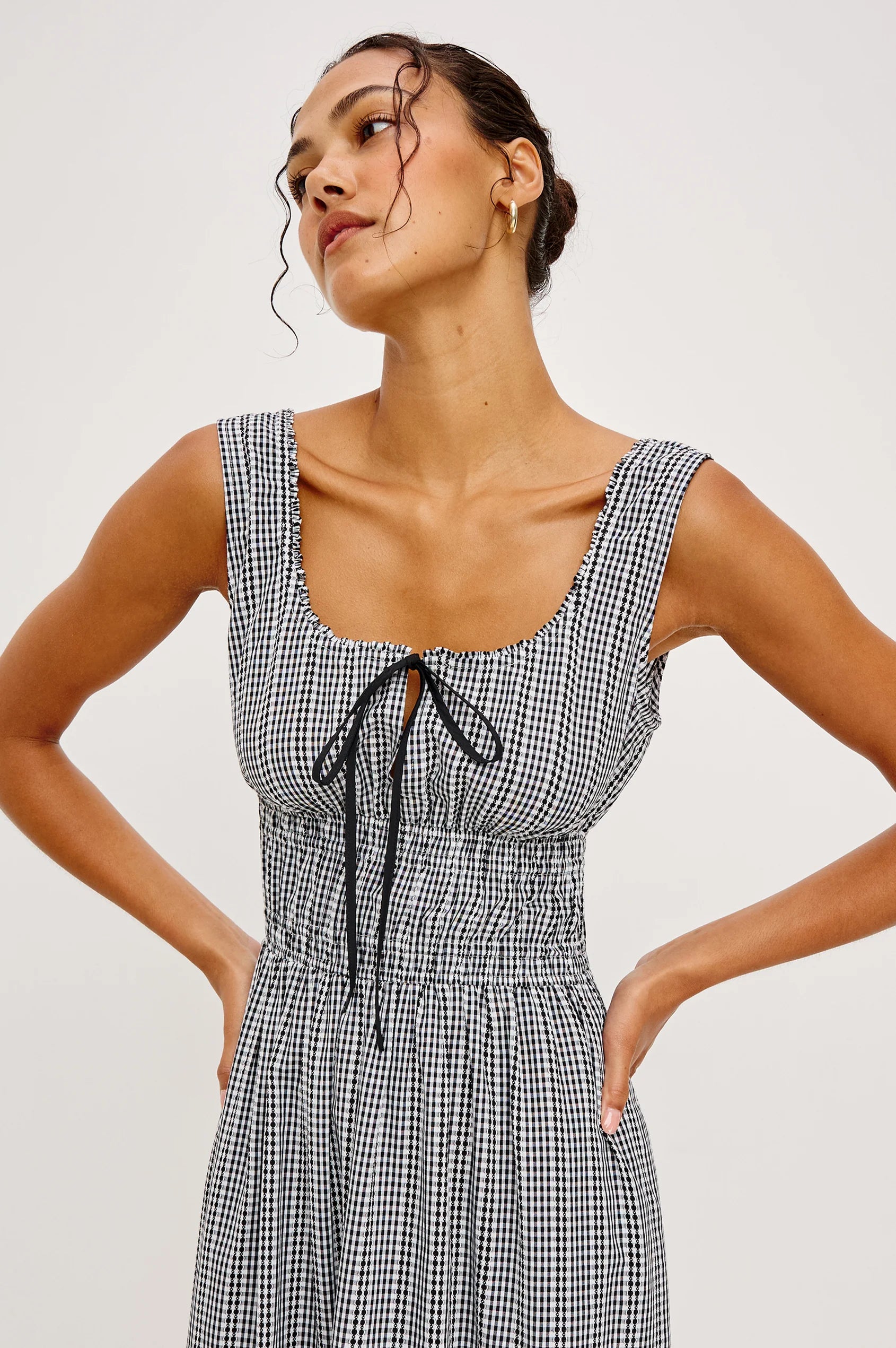 Jordie Dress Black Gingham - JoeyRae