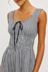 Jordie Dress Black Gingham - JoeyRae