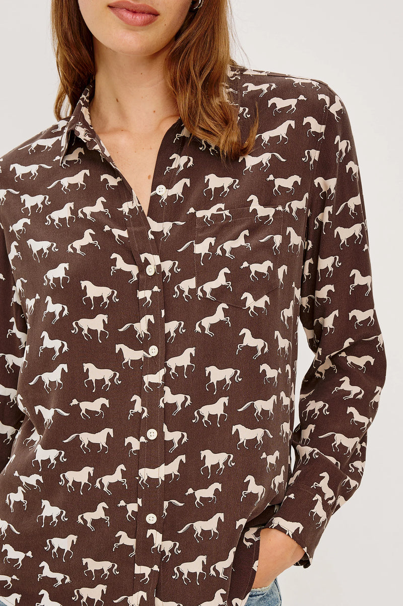 Kate Shirt Ivory Horses