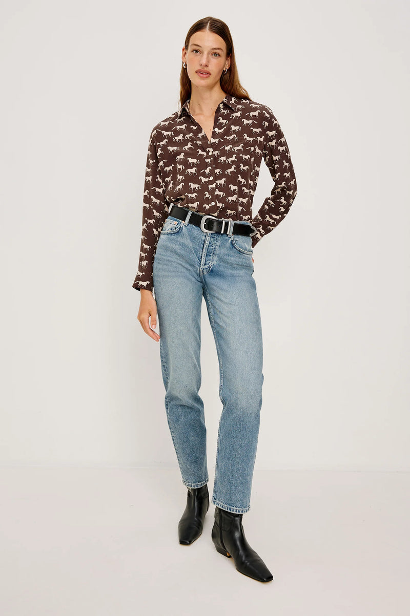 Kate Shirt Ivory Horses