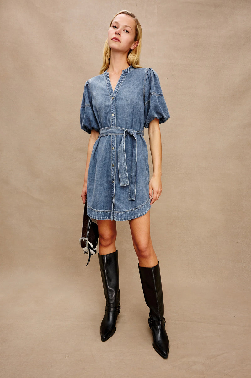 Kingsley Dress Antique Blue - JoeyRae
