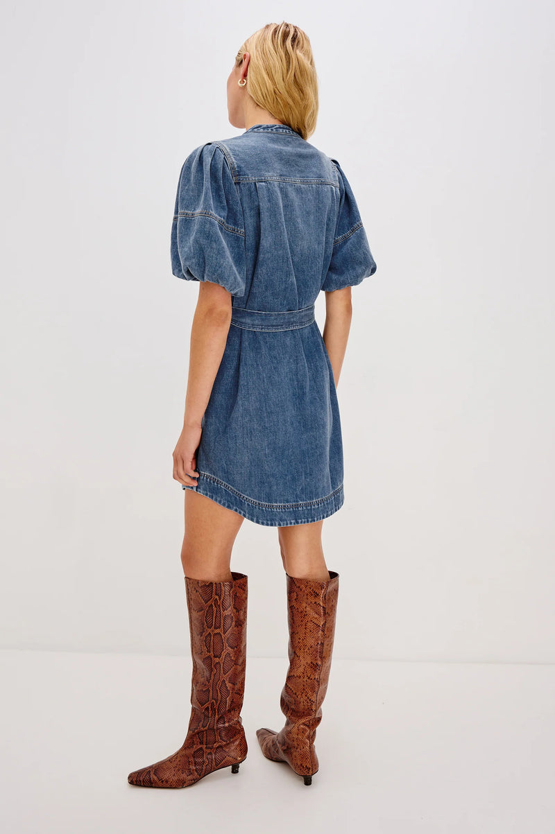 Kingsley Dress Antique Blue - JoeyRae