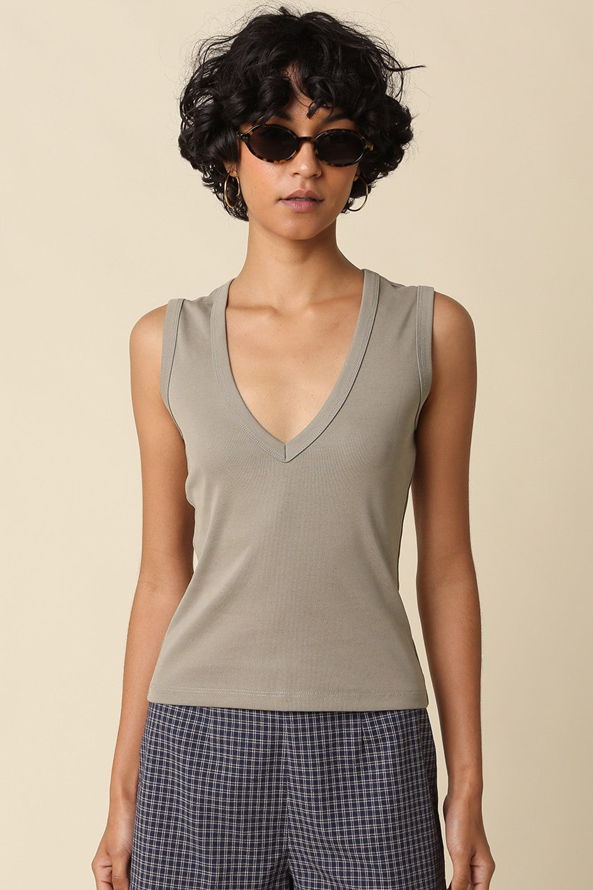 Kenny V-Neck Fitted Tank - JoeyRae