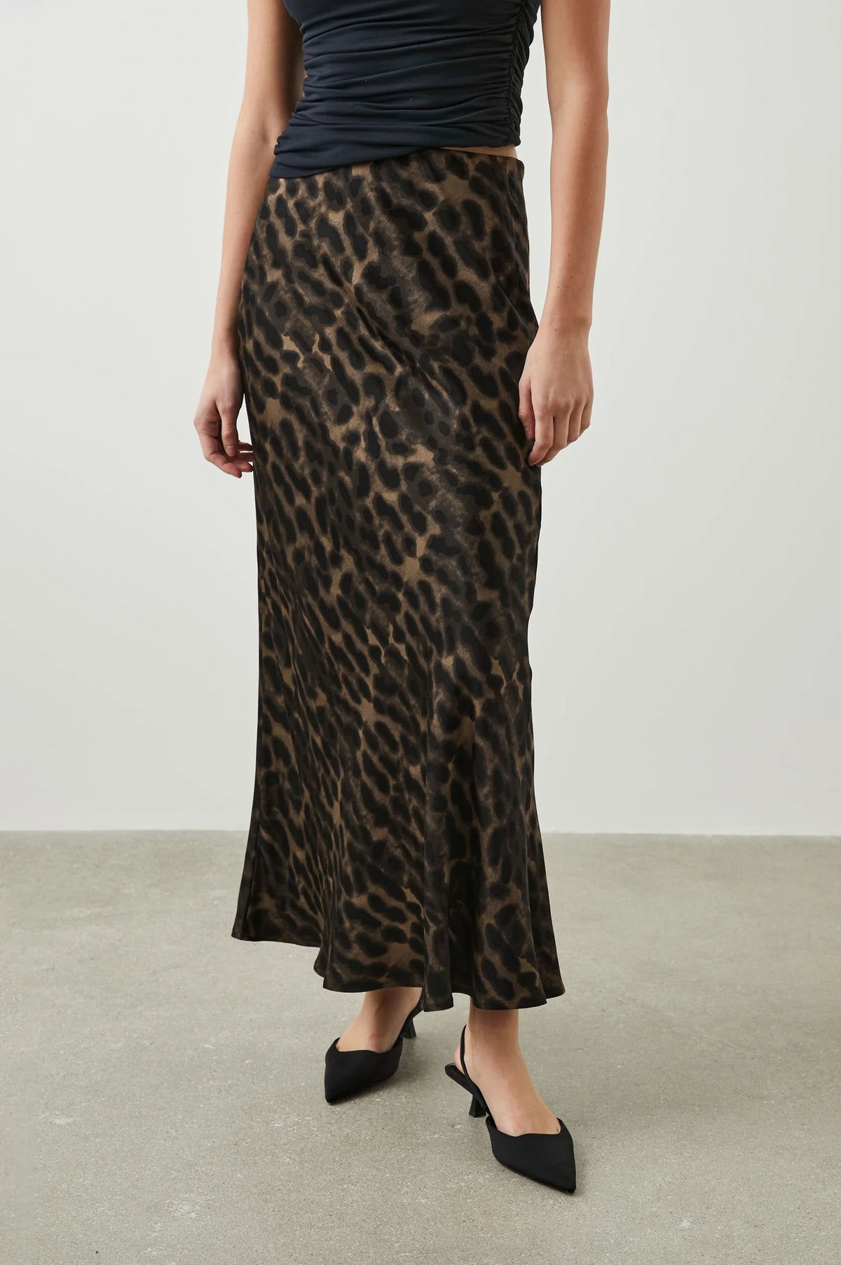 Leia Skirt Umber Leopard - JoeyRae