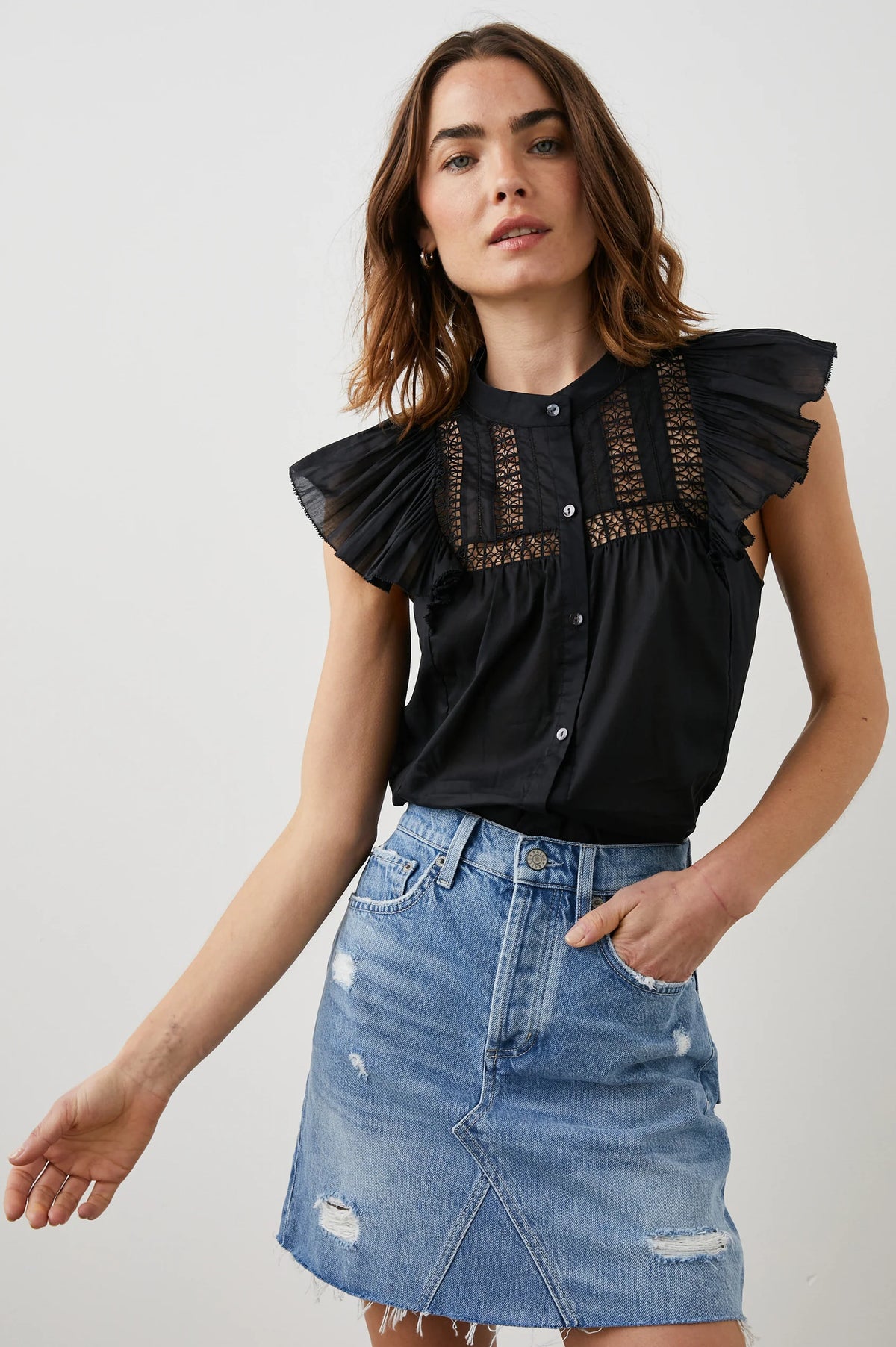 Louella Top True Black - JoeyRae