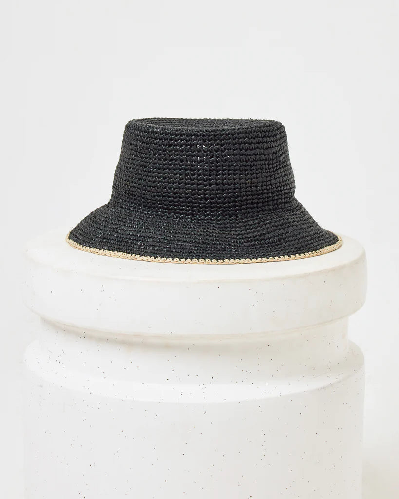 Isadora Black Bucket Hat - JoeyRae